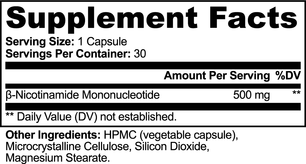 NMN 500mg — NAD+ Precursor Capsules